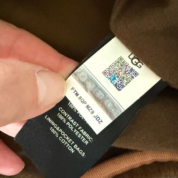 UGG Marlene Heritage Braid High Pile Fleece Jacket Chestnut Heritage Brown $198 - Picture 8 of 9